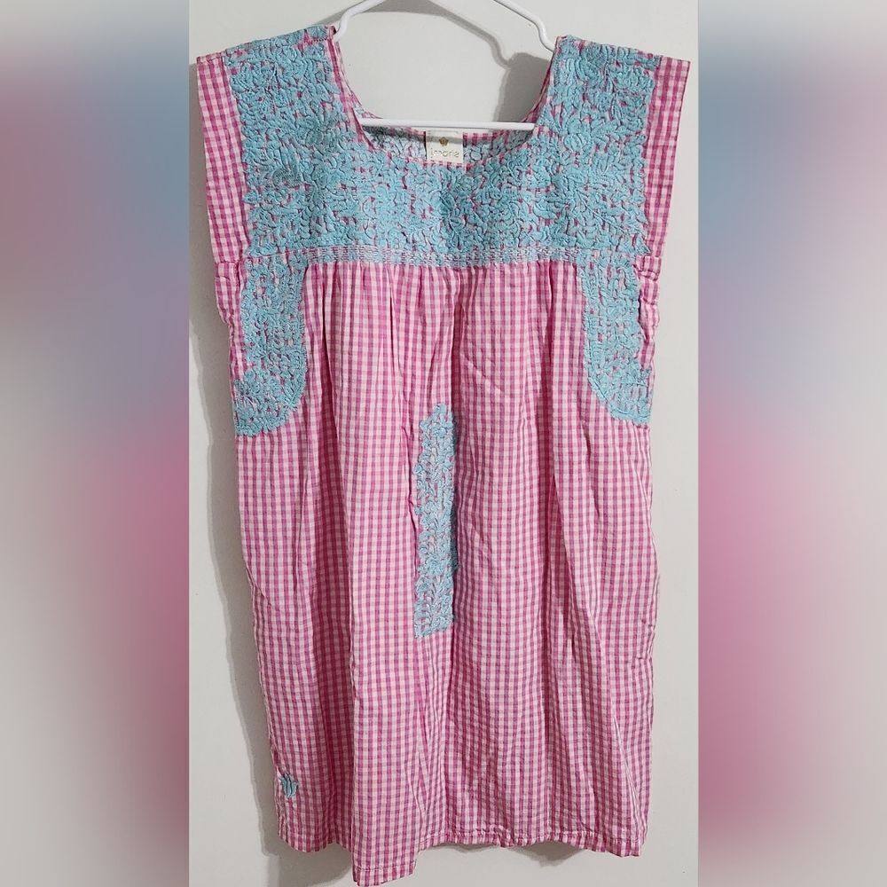 J. Marie embroidered lined slip on dress fits size M